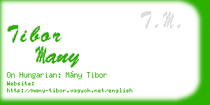 tibor many business card